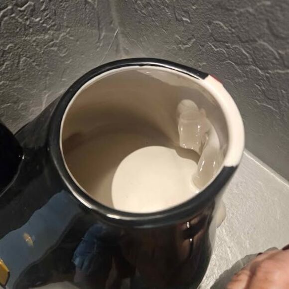 Sakura Fiddlestix Ceramic Christmas Black Cat Cookie Jar 11.5" - Picture 9 of 10